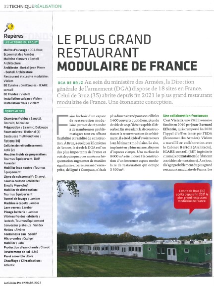 Article sur le bâtiment modulaire de Bruz