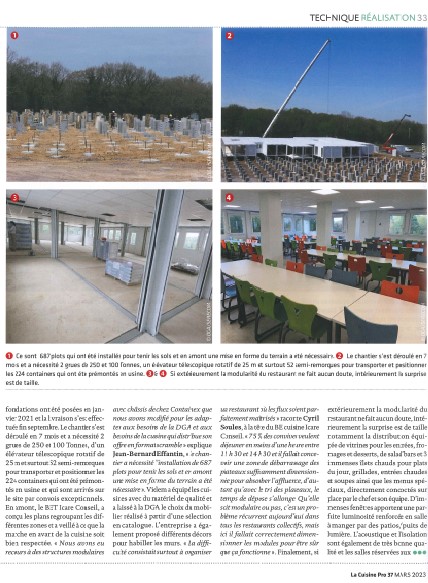 Article sur le bâtiment modulaire de la DGA de Bruz